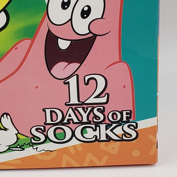 Nickelodeon 12 Days of Socks Advent Gift Box 90's Adult Size 6-12 Crew & Low Cut - Picture 6 of 8